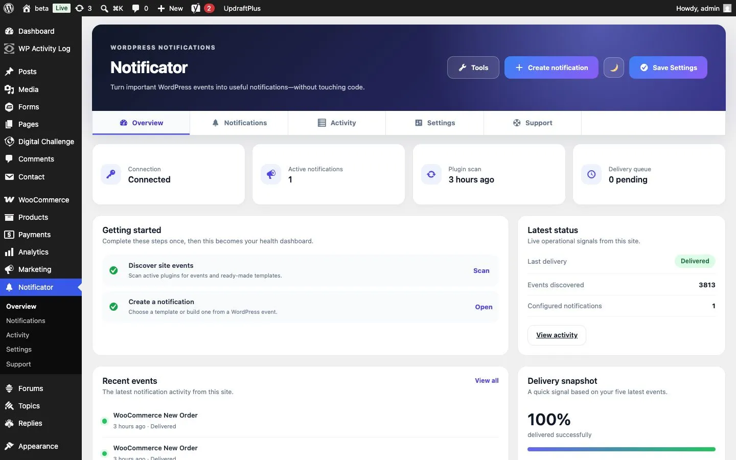 A New Notificator: Redesigned for the Public Release